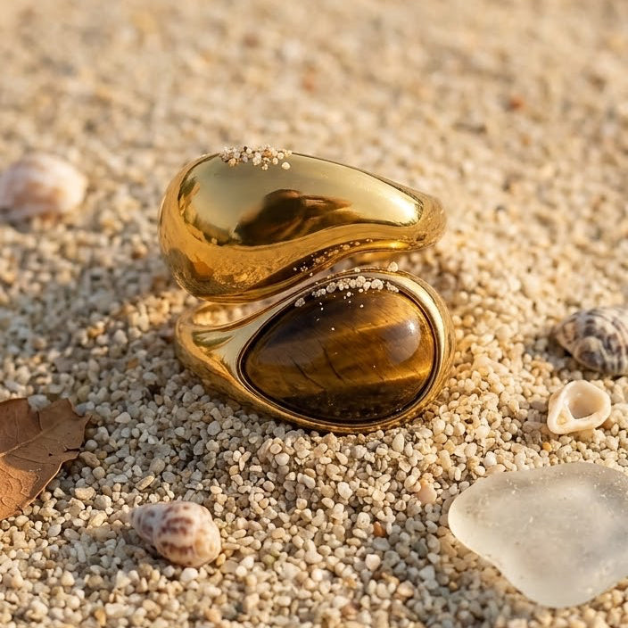 Twisted Stone vintage Ring -zwei Varianten